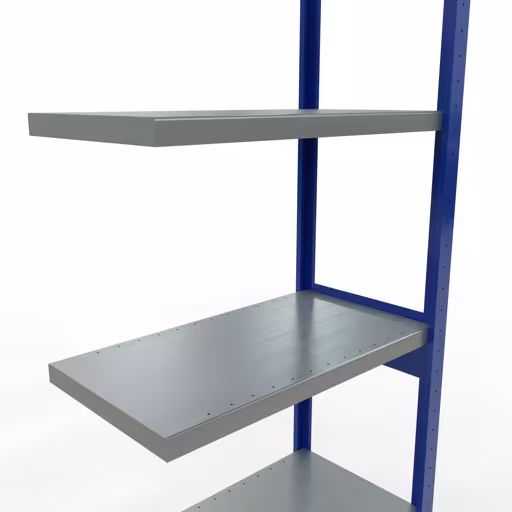 Afbeelding nr. 15 van het artikel aanbouwrekken, legbordstellingen, insteeksysteem MULTIplus250, 2500 x 750 x 400 mm, 6 legborden, lengtestangen, RAL 5010 gentiaanblauw/verzinkt/verzinkt uit de productgroep insteeksysteem van Schulte Lagertechnik.