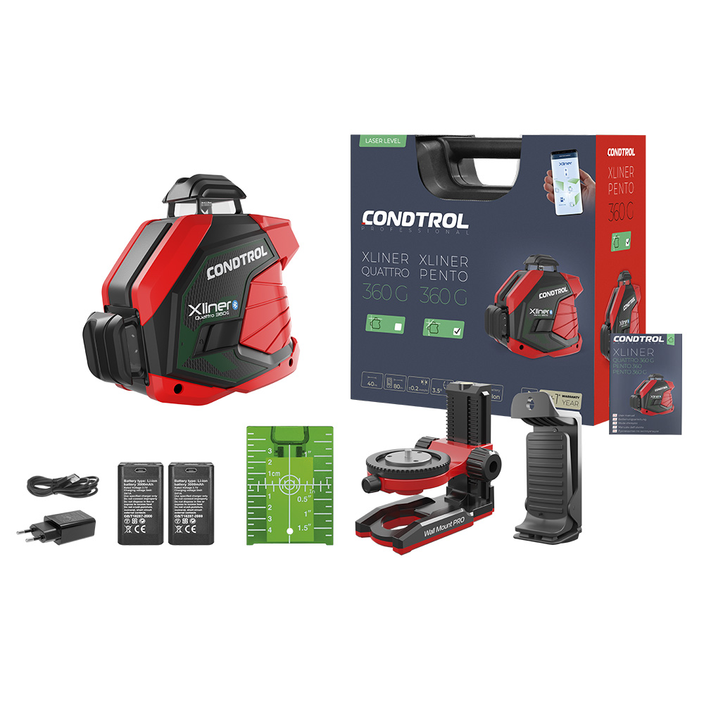 Xliner Quattro 360G Kit kruislijnlaser van het merk Control Xliner Quattro 360G kruislijnlaserkit uit de categorie kruislijnlasers met onderdeelnummer 7-2-106