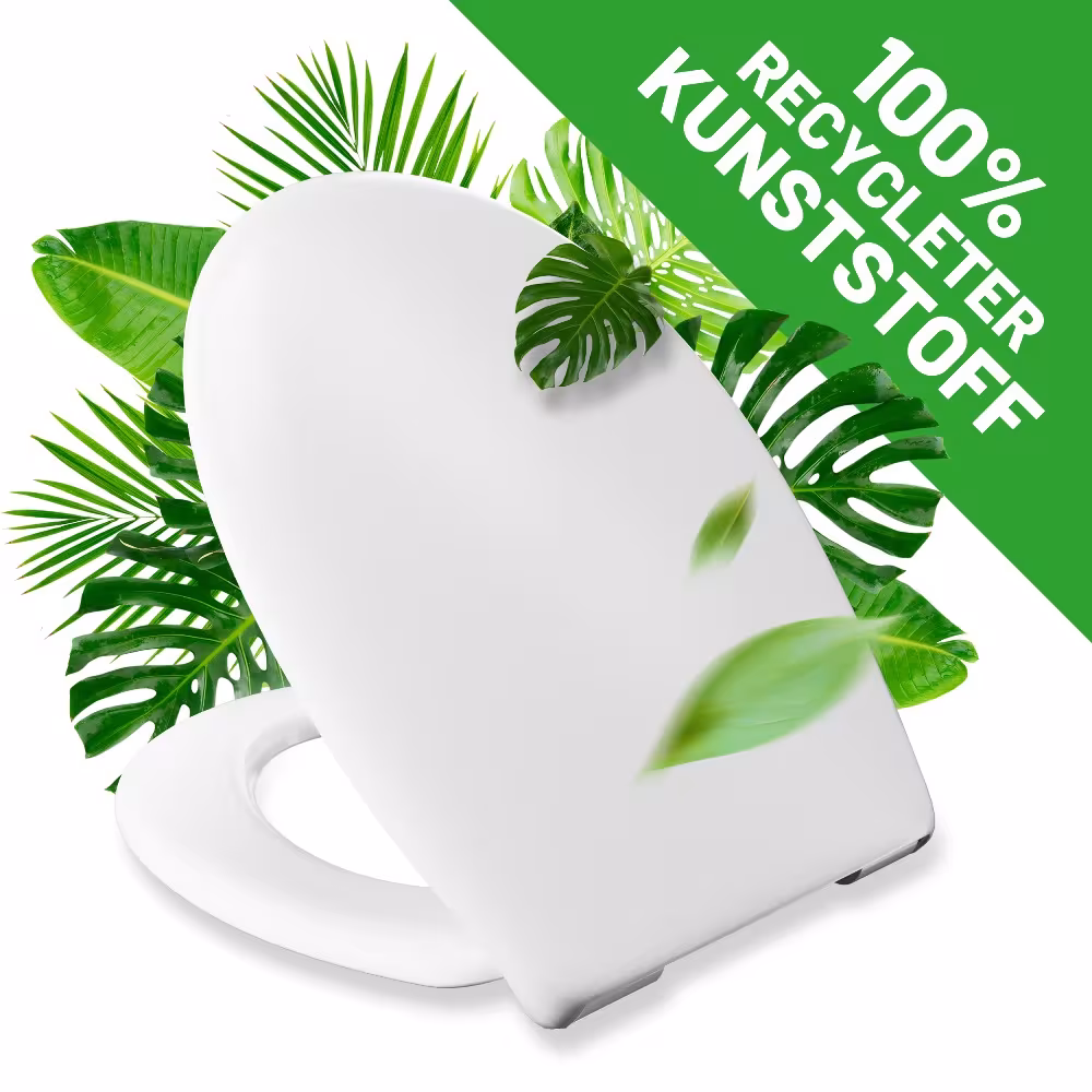 Figuurnummer 10 van het artikel recycling toiletbril R700 eco wit ovaal met soft-close mechanisme uit de productgroep badkamerinrichting & sanitair van het merk LUVETT