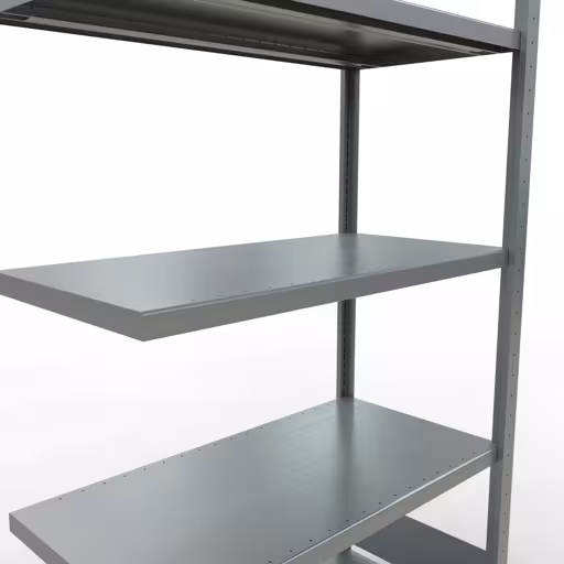 Figuur nr. 15 van het artikel aanbouwrekken, legbordstellingen, insteeksysteem MULTIplus330, 2000 x 1000 x 500 mm, 5 legborden, lengtestangen, verzinkt uit de productgroep insteeksysteem van Schulte Lagertechnik.