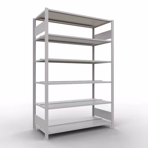 Afbeelding nr. 14 van het artikel, kantoorrekken, insteeksysteem MULTIplus150, 2000 x 1300 x 600 mm, 6 planken, met middenaanslag, lichtgrijs uit de productgroep kantoorrekken van Schulte Lagertechnik