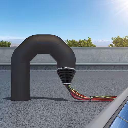 Flavent dakdoorvoerset voor energiekabels Dakdoorvoerset DN 75 met hard PVC flens uit de categorie ongeïsoleerde dakdoorvoeren met de GTIN 4027822707364 Flavent dakdoorvoerset voor energiekabels van het merk Klöber uit de categorie ongeïsoleerde dakdoorvoeren