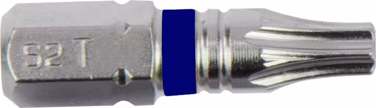 1/4" gemarkeerde bit L25 mm TX met gat T10 verpakking van 3 uit de categorie bits & bithouders met de GTIN 4000146175132 Kleurringbit voor binnen-TX-schroeven met borgpen 6.3 van het merk PROJAHN uit de categorie bits & bithouders