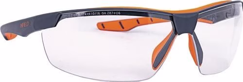 Flexor Plus EN 166 veiligheidsbril, montuur: donkergrijs-oranje, lens: helder PC INFIEL uit de categorie veiligheidsbrillen met artikelnummer 4000370165