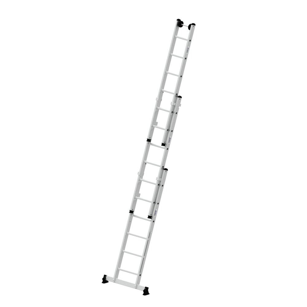 Produktbild (Abb. Ähnlich) 3818594 Munk 3-delige multifunctionele ladder met nivello® traverse en muurrollen 3x6 sporten