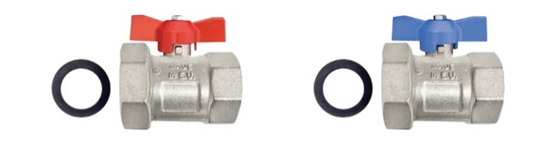 Kogelkraan, recht, 1 1/4" - 1", 2 stuks, van het merk Skoberne Kogelkraan uit de Skoberne vloerverwarmingscategorie met artikelnummer 673011