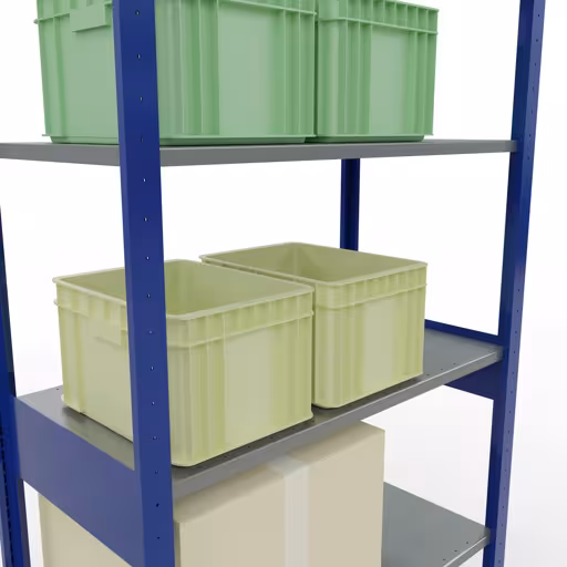 Figuur nr. 15 van het artikel basisrek, legplank-insteeksysteem MULTIplus85, 2500 x 1000 x 500 mm, 6 legborden, RAL 5010 gentiaanblauw uit de productgroep insteeksysteem van het merk Schulte Lagertechnik.
