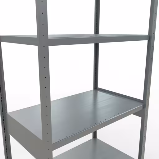 Basisplank, legplank, insteeksysteem MULTIplus250, 3000 x 1000 x 600 mm (HxBxD), 7 legborden, lengtestangen, verzinkt uit de categorie basisplanken met de GTIN 4004514283702 Basisplank, legbord, insteeksysteem MULTIplus250, 3000 x 1000 x 600 mm, 7 legborden, lengtestangen, verzinkt van Schulte Lagertechnik uit het assortiment insteeksysteem