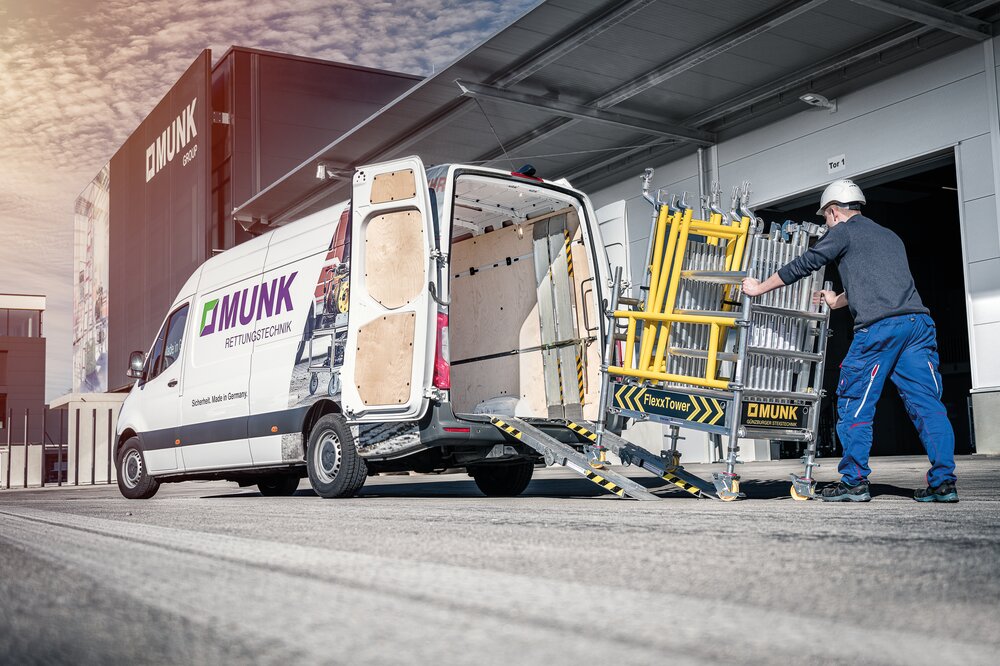 Milieubild 3814188 Munk FlexxTower SG met geavanceerde reling Platformhoogte 2,10 m