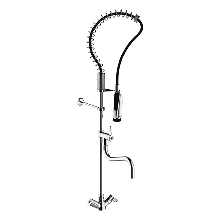 Presto Chef eengats professionele keukenmengkraan, verchroomd met ergonomische kraanknoppen en terugslagkleppen. Standpijp met variabele montage uit de categorie Keukenkranen met artikelnr. 1463806.