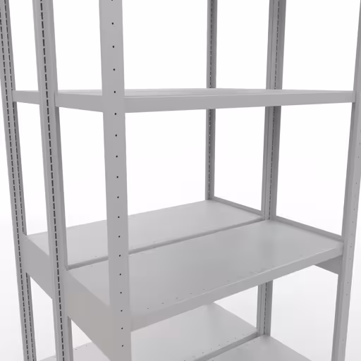 Productafbeelding nr. 10 van het artikel basisplank, dubbele plank, rekkensysteem MULTIplus250, 3000 x 1000 x (2x400) mm, 2x7 planken, RAL 7035 lichtgrijs uit het rekkenprogramma van het merk Schulte Lagertechnik