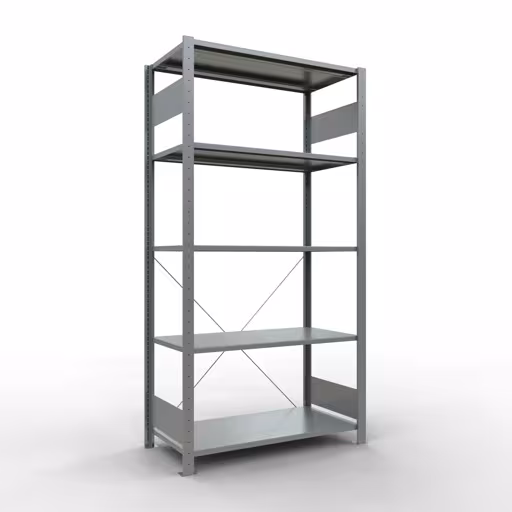 Figuur nr. 15 van het artikel basisrek, legplank-insteeksysteem MULTIplus85, 2000 x 1000 x 500 mm, 5 legborden, verzinkt uit de productgroep insteeksysteem van het merk Schulte Lagertechnik.