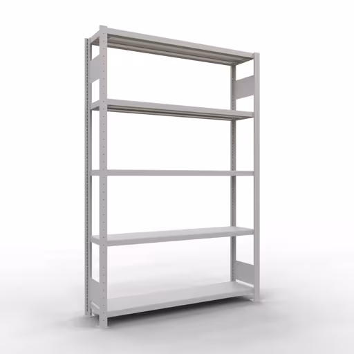 Figuur nr. 13 van het artikel basisrek, legbord, insteeksysteem MULTIplus250, 2000 x 1300 x 300 mm, 5 legborden, lengtestangen, RAL 7035 lichtgrijs uit de productgroep insteeksysteem van Schulte Lagertechnik.