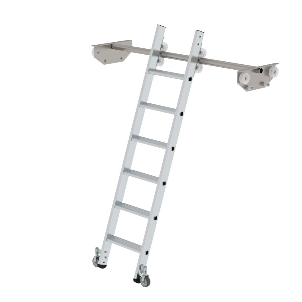 Munk mobiele ladder voor dubbele stelling, 6 treden, van Günzburger Steigtechnik Munk mobiele trap voor dubbele stellingen, uit de categorie stellingtrappen, artikelnummer 044606