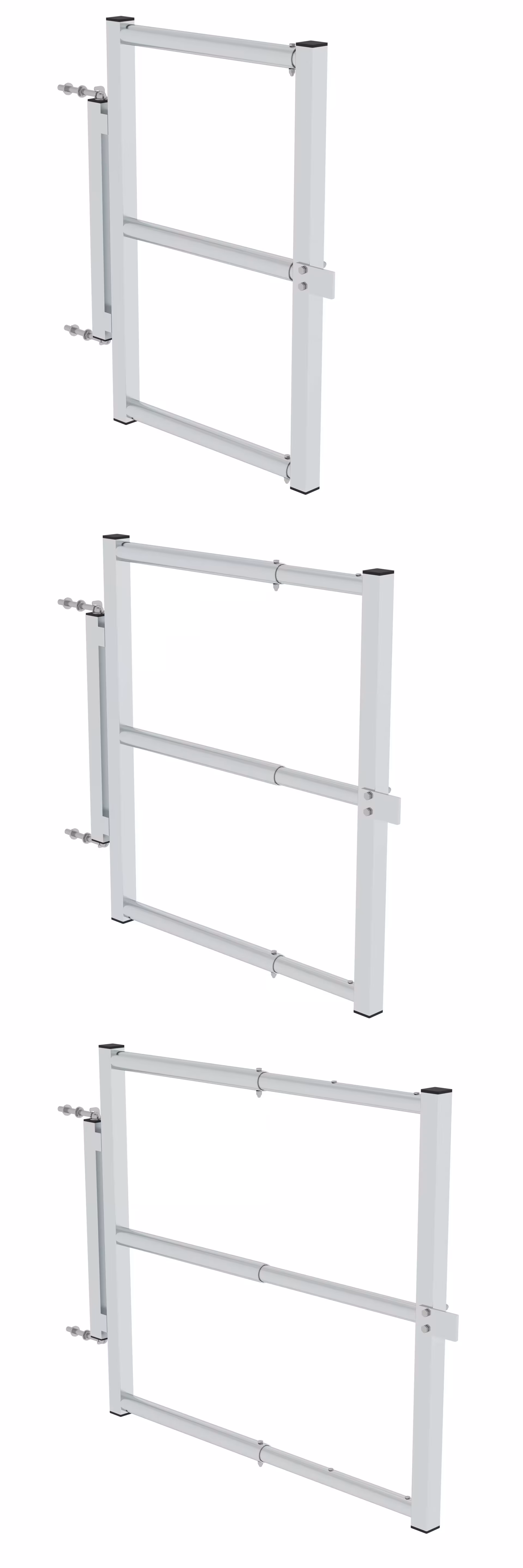 Een andere weergave van het artikel Telescopische veiligheidsdeur voor platformbreedte 600 mm / 800 mm / 1000 mm uit de categorie ladders en steigers