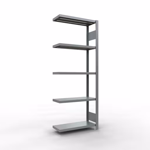 Aanbouwrekken, legbordstellingen, insteeksysteem MULTIplus250, 2000 x 750 x 300 mm (HxBxD), 5 legborden, lengtestangen, verzinkt van Schulte Lagertechnik Aanbouwrekken, legbordstellingen, insteeksysteem MULTIplus250, 2000 x 750 x 300 mm (HxBxD), 5 legborden, lengtestangen, verzinkt, aanbouwplank, art.nr. 12935-75-LR