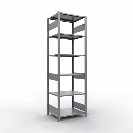 Basisplank, legplank, insteeksysteem MULTIplus150, 2500 x 750 x 600 mm, 6 legborden, verzinkt van Schulte Lagertechnik met het artikelnr. 12761-75-LR
