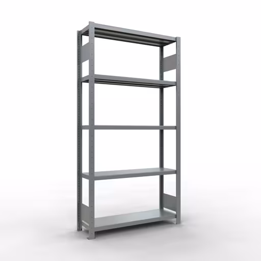 Basisplank, legbord, insteeksysteem MULTIplus250, 2000 x 1000 x 300 mm, 5 legborden, lengtestangen, verzinkt van Schulte Lagertechnik uit het assortiment insteeksysteem