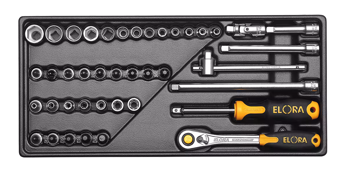 Dopsleutelset 1/4", 41-delig MS-50 van ELORA Dopsleutelset 1/4", 41-delig, ELORA-MS-50 uit de categorie dopsleutels 1/4" met artikelnr. 0000550001000