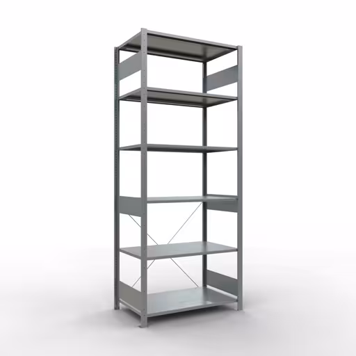 Figuur nr. 12 van het artikel basisrek, legplank-insteeksysteem MULTIplus85, 2500 x 1000 x 600 mm, 6 legborden, verzinkt uit de productgroep insteeksysteem van het merk Schulte Lagertechnik.
