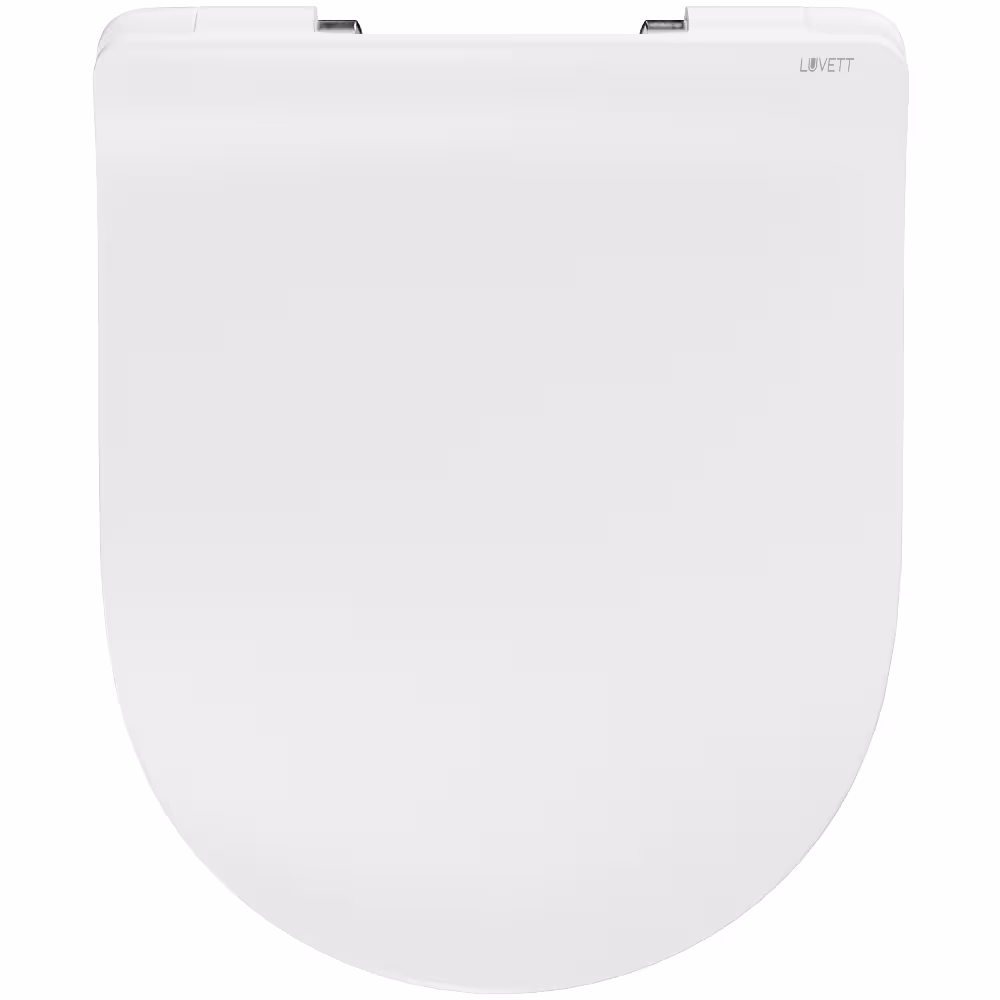Figuur nr. 12 van artikel Deluxe toiletbril D800 D-vorm wit met softclose mechanisme voor onder andere Laufen Pro, Vitra S50 uit de productgroep badkamerkeramiek van het merk LUVETT