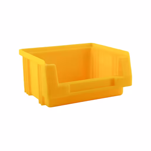 Open opbergdoos, dxbxh 89x102x50 mm, geel, polypropyleen van Schulte Lagertechnik Open opbergdoos, dxbxh 89x102x50 mm, geel, polypropyleen, opbergruimte voor kleine onderdelen, art.nr. 20238