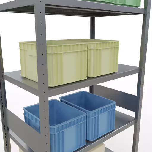 Afbeelding nr. 13 van het artikel basisrek, legbord, insteeksysteem MULTIplus330, 3000 x 1000 x 600 mm, 7 legborden, lengtestangen, verzinkt uit de productgroep insteeksysteem van Schulte Lagertechnik