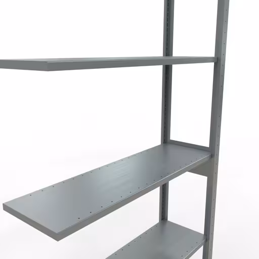 Aanbouwrekken, rekken, insteeksysteem MULTIplus85, 2500 x 1000 x 300 mm (HxBxD), 6 legborden, lengtestangen, verzinkt uit de categorie aanbouwrekken met de GTIN 4004514284648 Aanbouwrek, stelling, insteeksysteem MULTIplus85, 2500 x 1000 x 300 mm, 6 legborden, verzinkt van het merk Schulte Lagertechnik uit het assortiment insteeksysteem