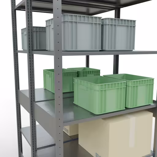 Basisplank, dubbele plank, rekkensysteem MULTIplus150, 2500 x 1000 x (2x600) mm, 2x6 planken, verzinkt van Schulte Lagertechnik uit de categorie rekken