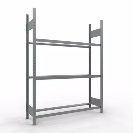 Basisplank, wiel-/bandenplank, 2000 x 1500 x 400 mm (HxBxD), verzinkt, 3 opbergniveaus met 150 kg vakbelasting per niveau, opbergruimte voor auto-onderdelen, art.nr. 13912