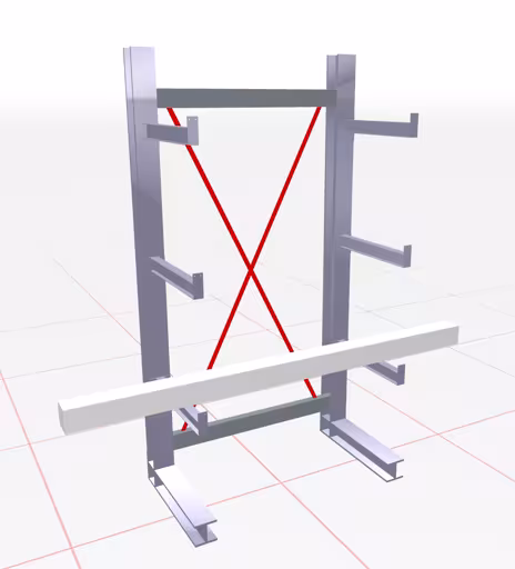 K 3000, kruisschoor 1000 mm voor standhoogtes tot 2500 mm, inclusief spanschroeven en schroeven, verzinkt van Schulte Lagertechnik met artikelnr. 27621