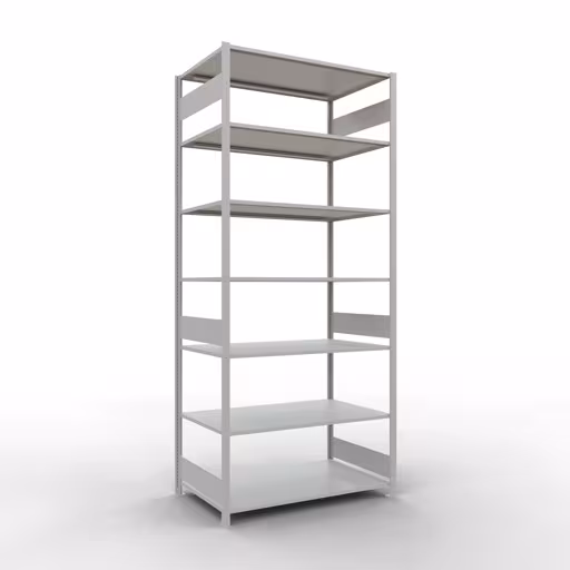 Productafbeelding nr. 14 van het artikel basisplank, legbord, insteeksysteem MULTIplus150, 3000 x 1300 x 800 mm, 7 legborden, RAL 7035 lichtgrijs uit het insteeksysteem-assortiment van Schulte Lagertechnik