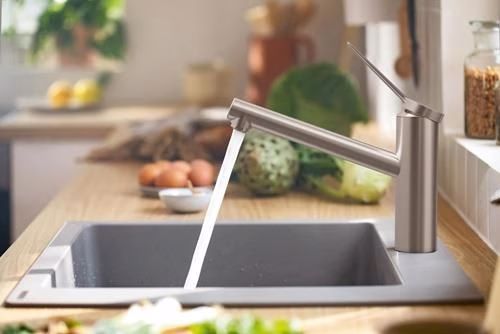 Eéngreeps wastafelmengkraan Zesis M33 150 chroom