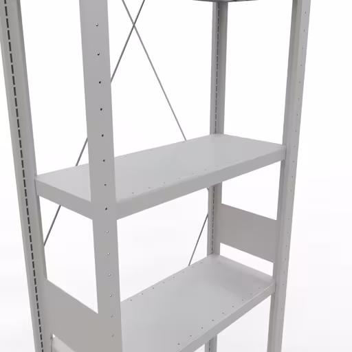 Figuur nr. 11 van het artikel basisplank, legbord, insteeksysteem MULTIplus250, 3000 x 750 x 300 mm (HxBxD), 7 legborden, kruisschoor, RAL 7035 lichtgrijs uit de productgroep insteeksysteem van het merk Schulte Lagertechnik.