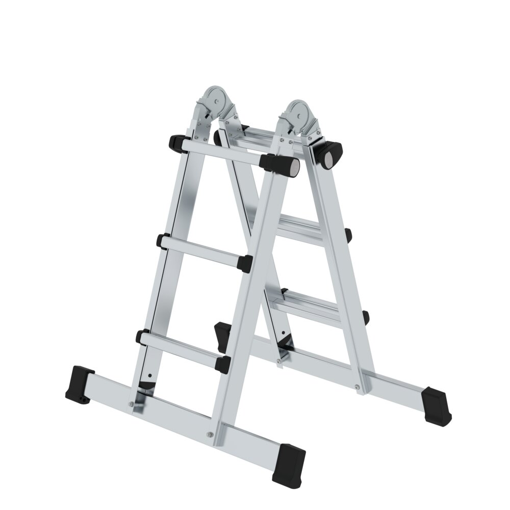 Munk 4-delige telescopische ladder met 4x3 sportendwarsbalk van Günzburger Steigtechnik Munk 4-delige telescopische ladder met dwarsbalk, uit de categorie telescopische ladders, artikelnummer 032121