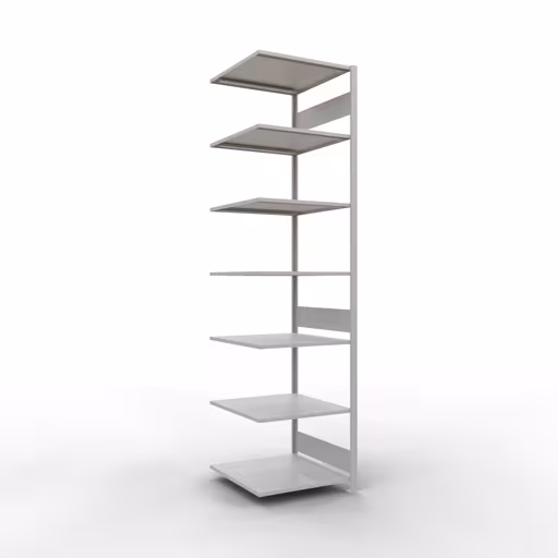 Productafbeelding nr. 13 van het artikel aanbouwrekken, legbordstellingen, insteeksysteem MULTIplus150, 3000 x 750 x 800 mm, 7 legborden, RAL 7035 lichtgrijs uit het assortiment insteeksysteem van Schulte Lagertechnik