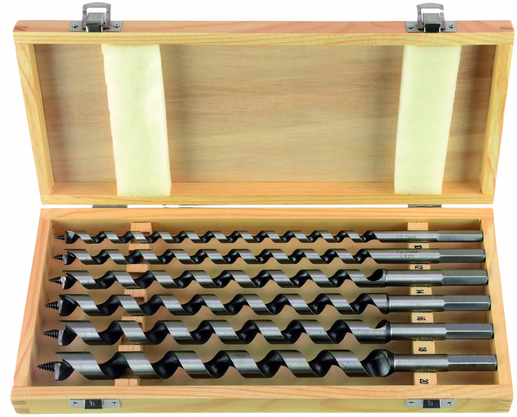 S houten slang breedte 320 mm in houten cassette, boor, art.nr. 99979