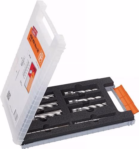 Best Of 8-delige kernboorset, diameter 12-22 mm, HSS, snijdiepte 50 mm, merk Weldon FEIN Best Of 8-delige kernboorset, diameter 12-22 mm, HSS, snijdiepte 50 mm, Weldon FEIN, uit de categorie kernboren met artikelnummer 8000380038