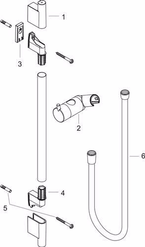 Hansgrohe doucheglijstang Unica S Puro 900 mm chroom
