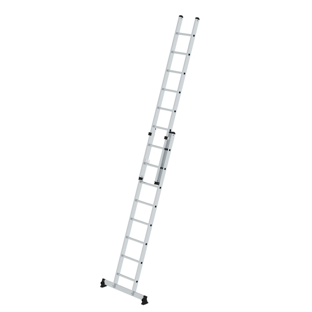 Munk 2-delige sportopsteekladder met nivello® dwarsbalk, 2x8 sporten, van Günzburger Steigtechnik Munk 2-delige uitschuifladder met Nivello® dwarsbalk uit de categorie uitschuifladders en touwladders, artikelnummer 020408