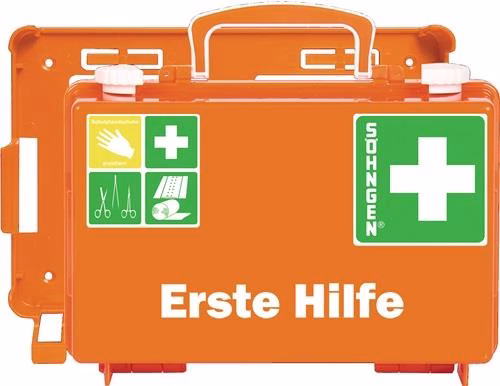 Erste Hilfe Koffer klein QUICK-CD B260xH170xT110 circa mm orange SÖHNGEN