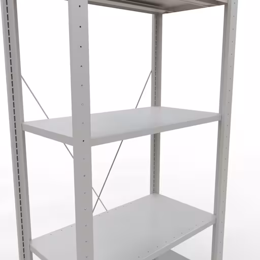 Extra afbeelding van het artikel Basisplank, legplank, insteeksysteem MULTIplus150, 2000 x 750 x 400 mm, 5 legborden, RAL 7035 lichtgrijs van basisplank