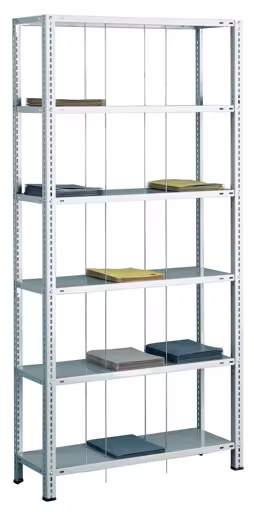Basisplank, draadstangplank BASIC70, 2000 x 900 x 350 mm (HxBxD), 6 planken, RAL 7035 lichtgrijs, draadstangplanken, art.nr. 30691