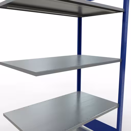 Aanbouwrekken, legbord, insteeksysteem MULTIplus85, 2000 x 1000 x 600 mm, 5 legborden, RAL 5010 gentiaanblauw van Schulte Lagertechnik met artikelnr. 13165-LR-B