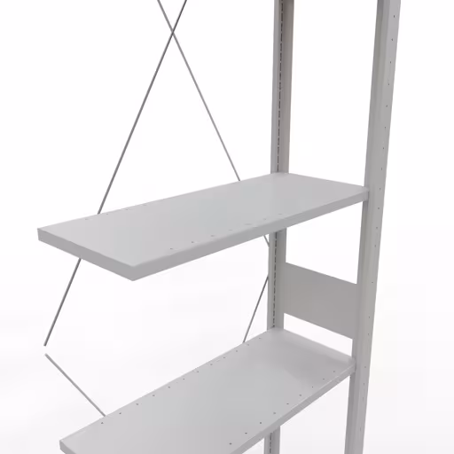 Productafbeelding nr. 7 van het artikel aanbouwrekken, legbord, insteeksysteem MULTIplus150, 3000 x 750 x 300 mm, 7 legborden, RAL 7035 lichtgrijs uit het insteeksysteem-assortiment van Schulte Lagertechnik