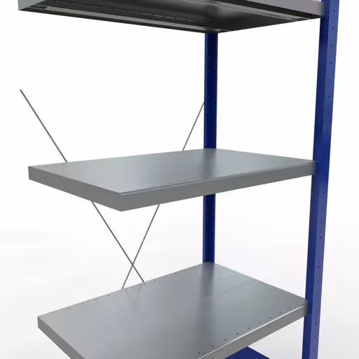 Figuur nr. 11 van het artikel aanbouwrekken, legbordstellingen, insteeksysteem MULTIplus250, 2000 x 750 x 500 mm, 5 legborden, RAL 5010 gentiaanblauw/verzinkt/verzinkt uit de productgroep insteeksysteem van het merk Schulte Lagertechnik.