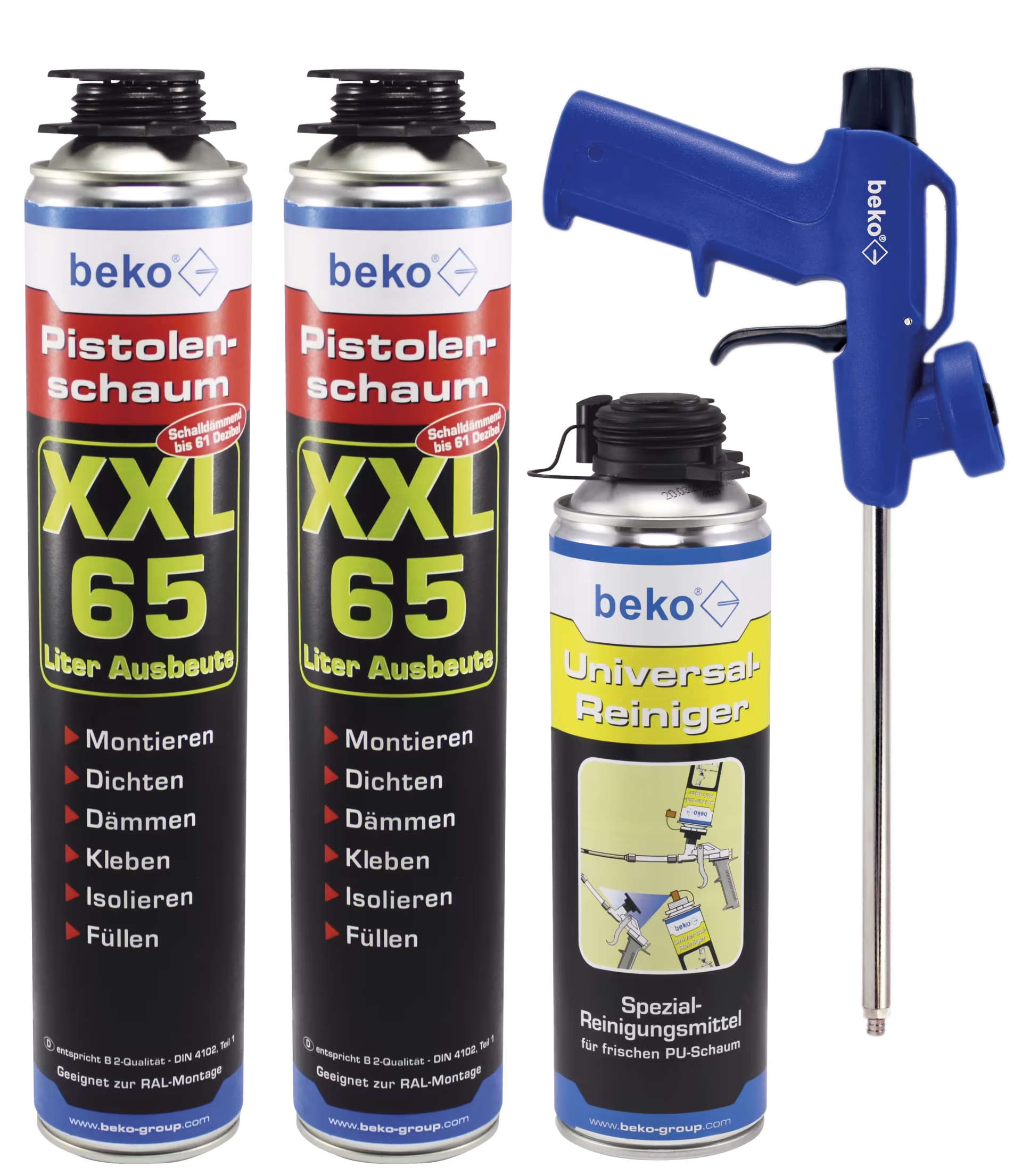 NBS beko XXL pistoolschuimset "BLAUW" van Beko NBS beko XXL pistoolschuimset "BLAUW" uit de categorie PU-schuim met artikelnr. 999 95 006
