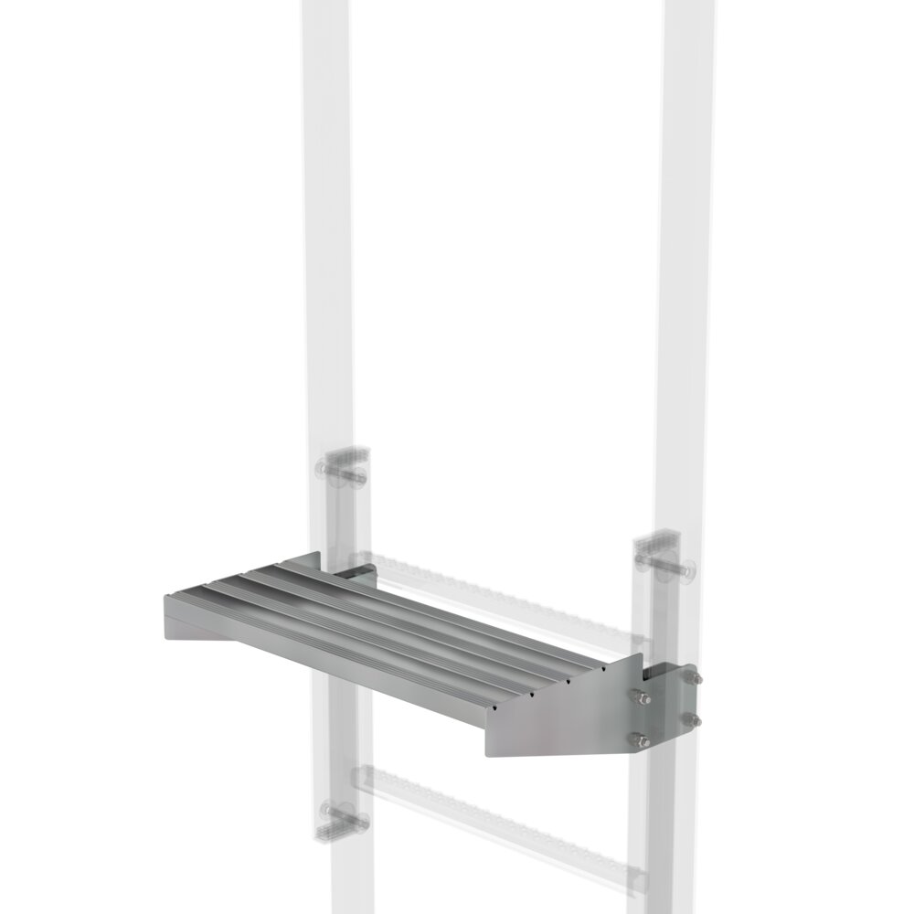 Munk-uitstaptrede, gegalvaniseerd staal, openingbreedte 250 mm, van Günzburger Steigtechnik Munk gegalvaniseerde stalen uitstaptrede uit de categorie accessoires en reserveonderdelen voor toegangsuitrusting, artikelnummer 063969