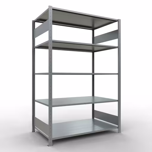 Extra afbeelding van het artikel Basisplank, legplank, insteeksysteem MULTIplus150, 2000 x 1300 x 800 mm, 5 legborden, lengtestangen, verzinkt vanaf basisplank