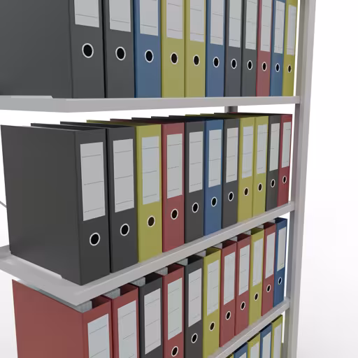 Afbeelding nr. 14 van het artikel, kantoorrekken, insteeksysteem MULTIplus85, 2000 x 1000 x 300 mm, 6 planken, met aanslaglijst, lichtgrijs uit de productgroep kantoorrekken van Schulte Lagertechnik